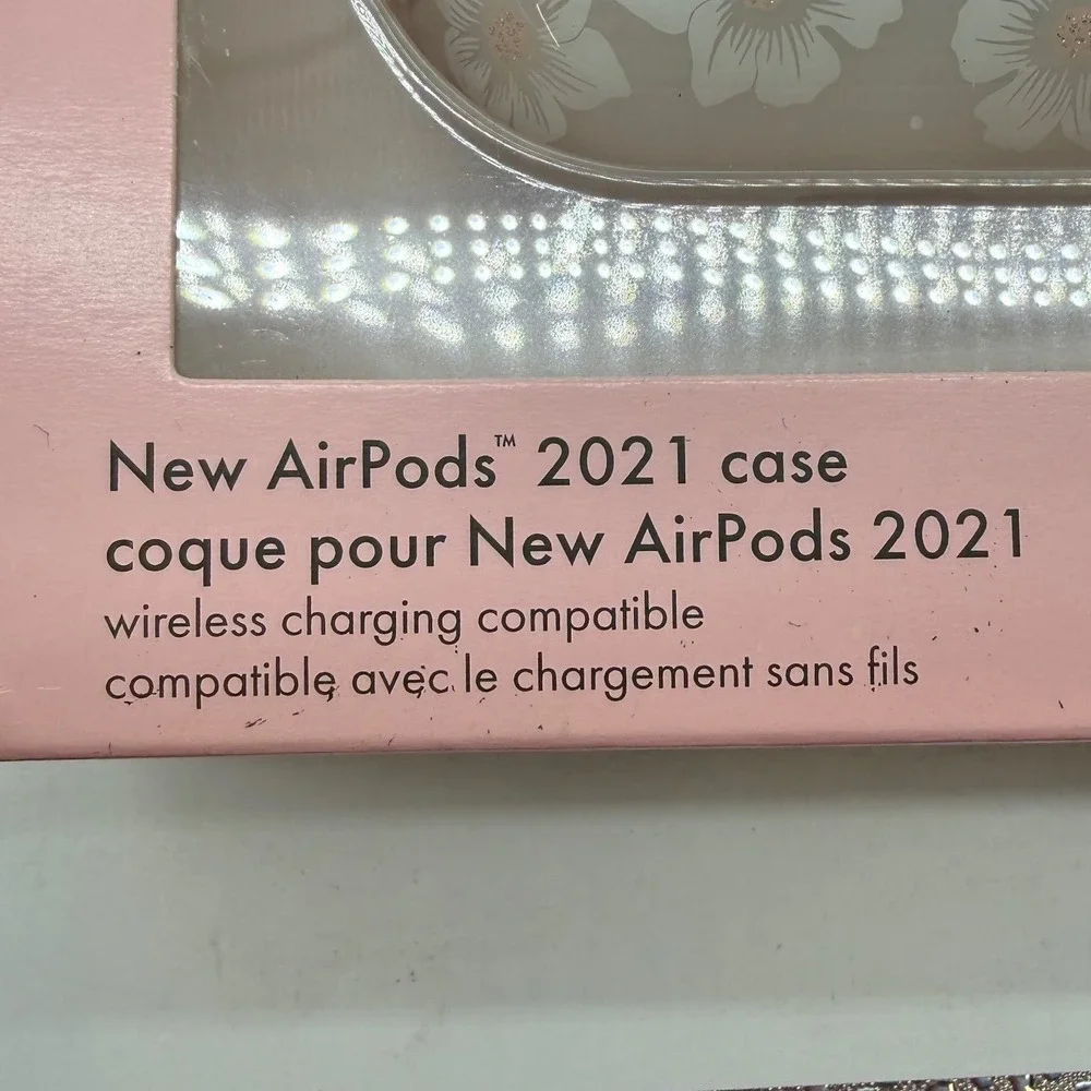 Kate Spade AirPods Case Protective Wireless Charging Compatible Floral white nwt